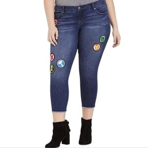 Marvel Her Universe Avengers Skinny Crop Denim Jeans‎ Size 16